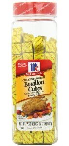 A photograph of a container of McCormick Chicken Bouillon Cubes
