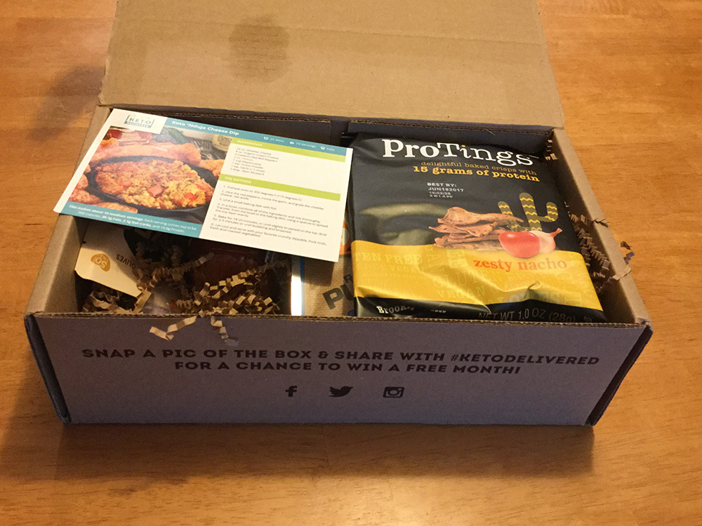 Opened view of Keto Delivered box