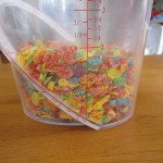 Photograph of Fruity Pebbles in a large measuring cup